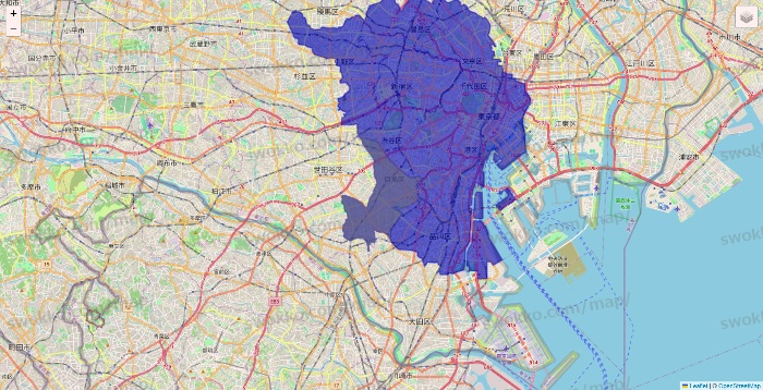 東京都のRocket Now（ロケットナウ）のエリア地図