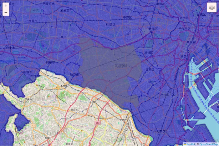 東京都のRocket Now（ロケットナウ）のエリア地図