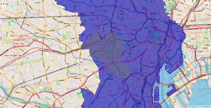東京都のRocket Now（ロケットナウ）のエリア地図