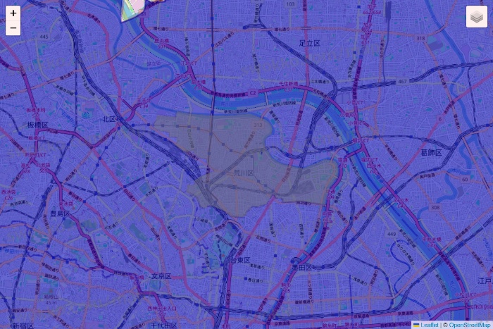 東京都のRocket Now（ロケットナウ）のエリア地図