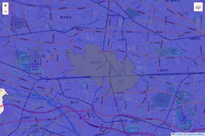 東京都のRocket Now（ロケットナウ）のエリア地図