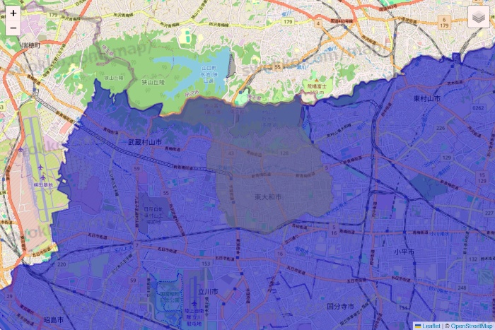 東京都のRocket Now（ロケットナウ）のエリア地図