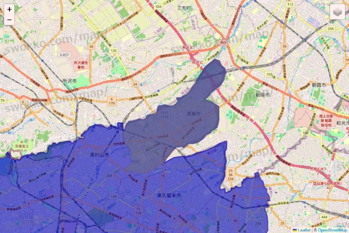 東京都のRocket Now（ロケットナウ）のエリア地図
