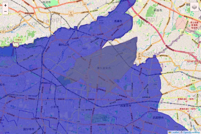 東京都のRocket Now（ロケットナウ）のエリア地図