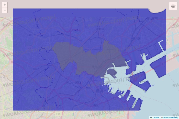 神奈川県のRocket Now（ロケットナウ）のエリア地図