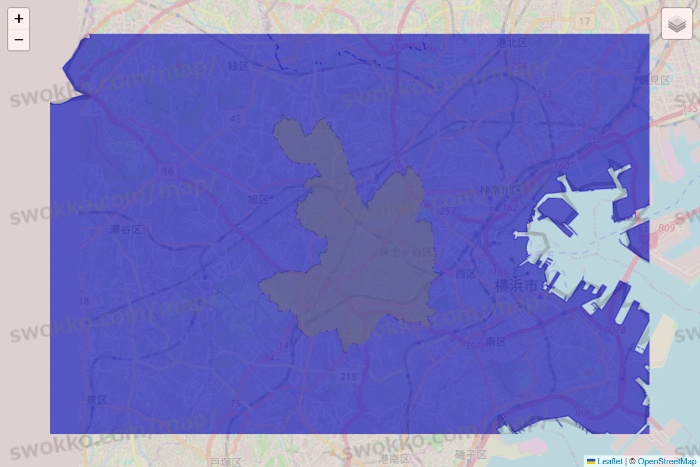 神奈川県のRocket Now（ロケットナウ）のエリア地図