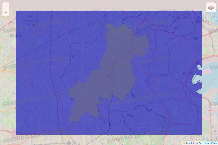 神奈川県のRocket Now（ロケットナウ）のエリア地図