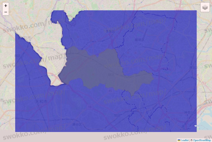 神奈川県のRocket Now（ロケットナウ）のエリア地図