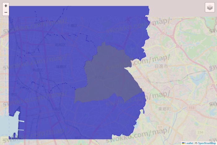 愛知県のRocket Now（ロケットナウ）のエリア地図