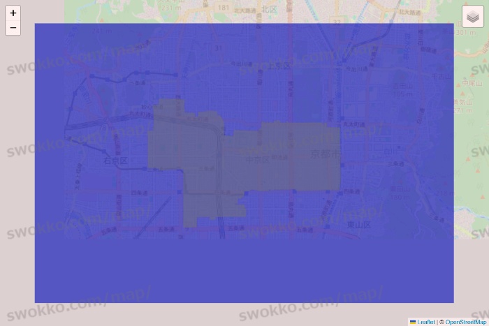 京都府のRocket Now（ロケットナウ）のエリア地図