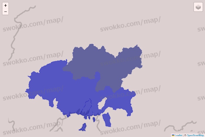 広島県のRocket Now（ロケットナウ）のエリア地図