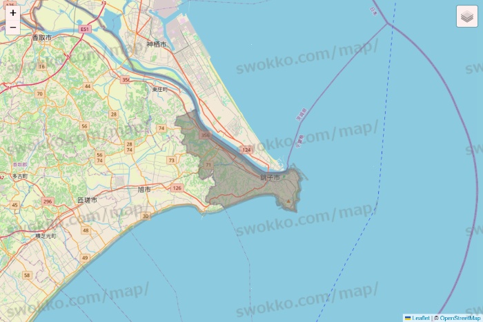 千葉県のサミットネットスーパーのエリア地図