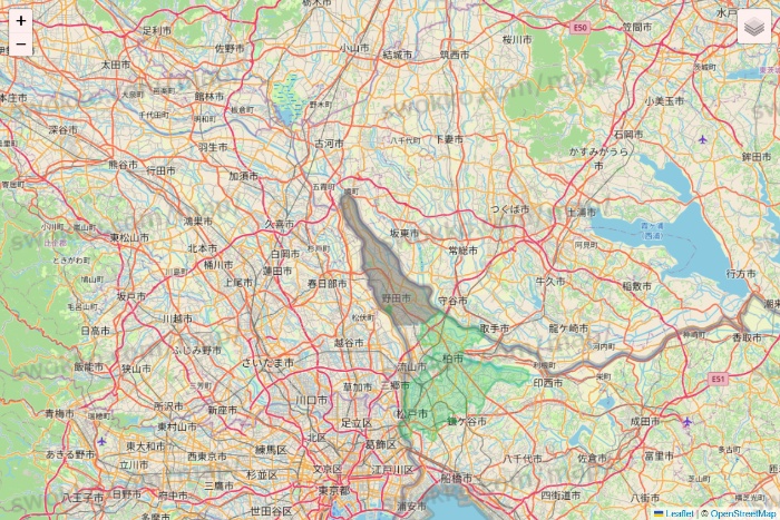 千葉県のサミットネットスーパーのエリア地図