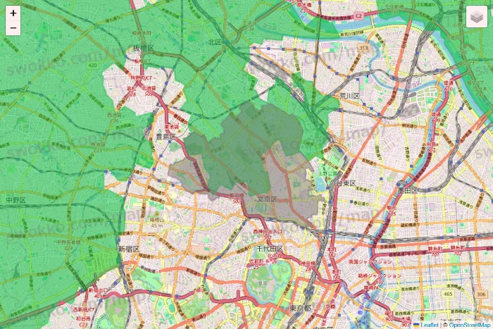 東京都のサミットネットスーパーのエリア地図