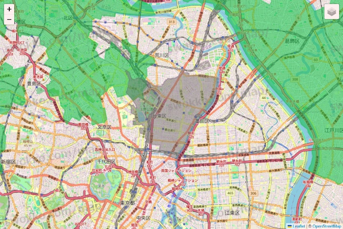 東京都のサミットネットスーパーのエリア地図