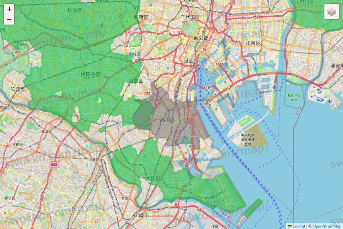 東京都のサミットネットスーパーのエリア地図