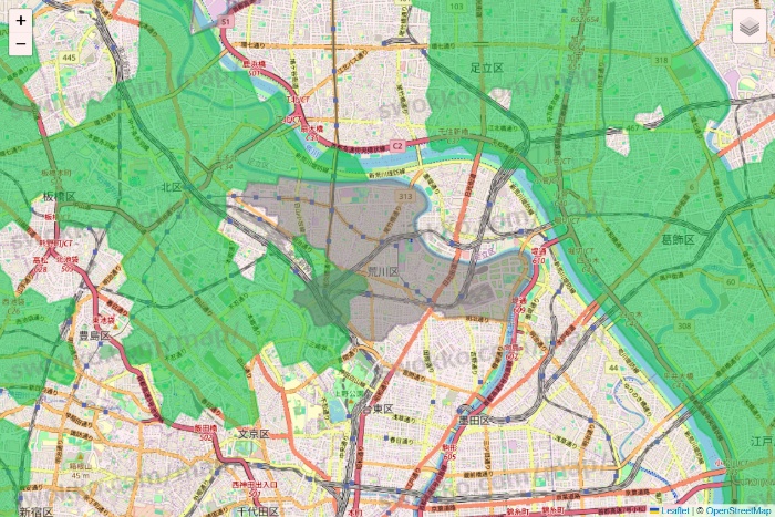東京都のサミットネットスーパーのエリア地図