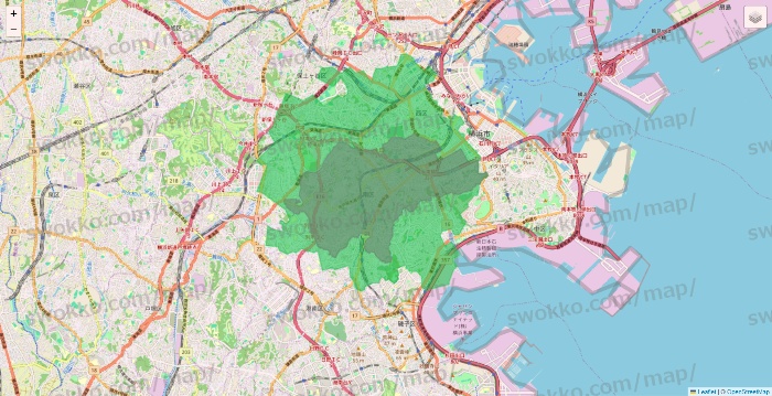 神奈川県のサミットネットスーパーのエリア地図
