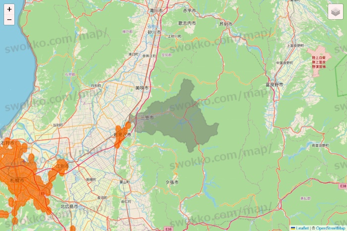 北海道の7NOW（セブンナウ）のエリア地図