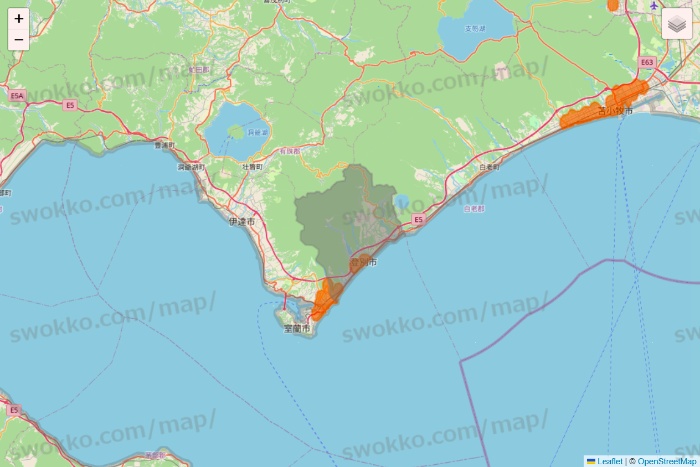 北海道の7NOW（セブンナウ）のエリア地図
