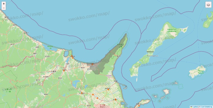 北海道の7NOW（セブンナウ）のエリア地図