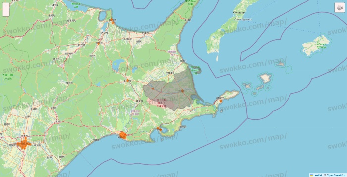 北海道の7NOW（セブンナウ）のエリア地図