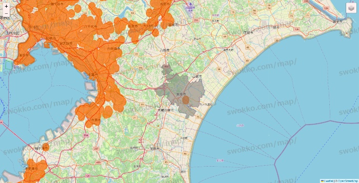 千葉県の7NOW（セブンナウ）のエリア地図