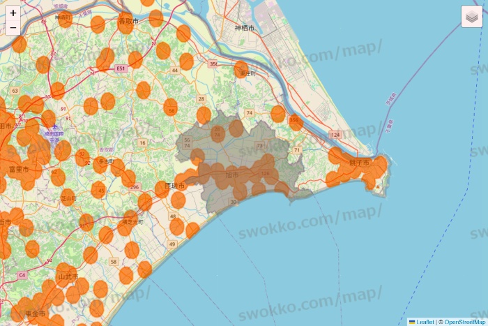 千葉県の7NOW（セブンナウ）のエリア地図