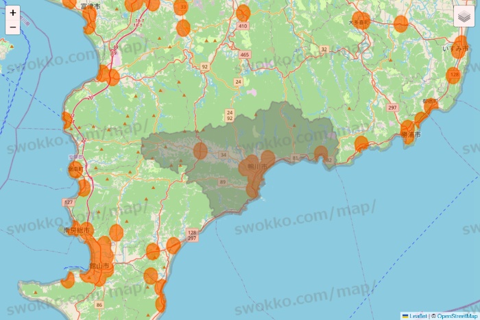 千葉県の7NOW（セブンナウ）のエリア地図
