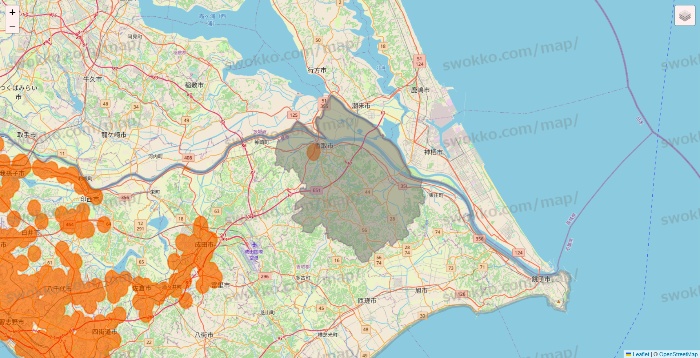 千葉県の7NOW（セブンナウ）のエリア地図