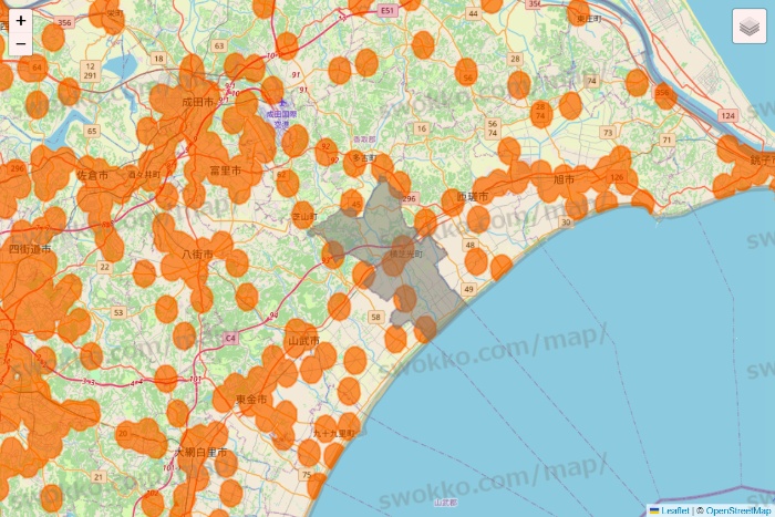 千葉県の7NOW（セブンナウ）のエリア地図