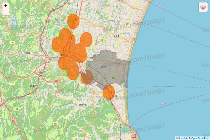 千葉県の7NOW（セブンナウ）のエリア地図