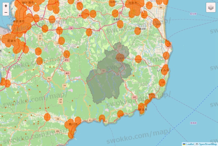 千葉県の7NOW（セブンナウ）のエリア地図