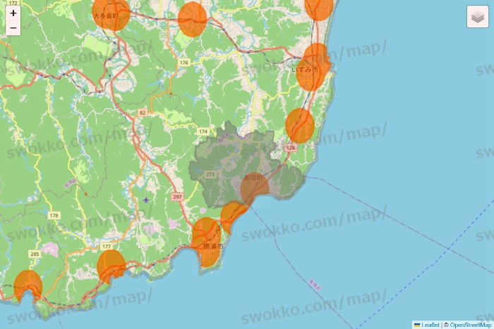 千葉県の7NOW（セブンナウ）のエリア地図