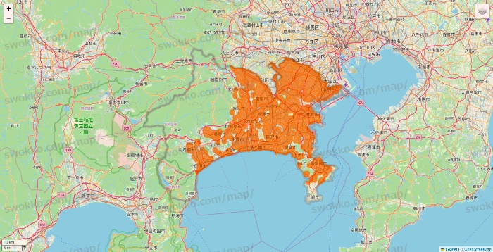 神奈川県の7NOW（セブンナウ）のエリア地図