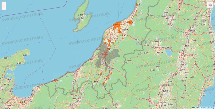 新潟県の7NOW（セブンナウ）のエリア地図