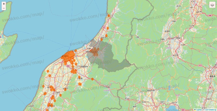 新潟県の7NOW（セブンナウ）のエリア地図