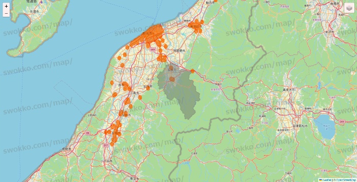 新潟県の7NOW（セブンナウ）のエリア地図