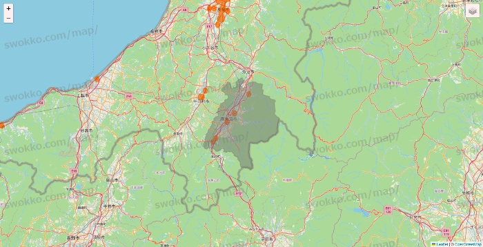 新潟県の7NOW（セブンナウ）のエリア地図