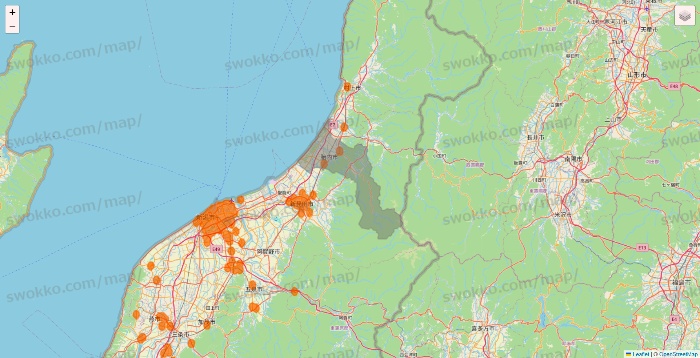 新潟県の7NOW（セブンナウ）のエリア地図