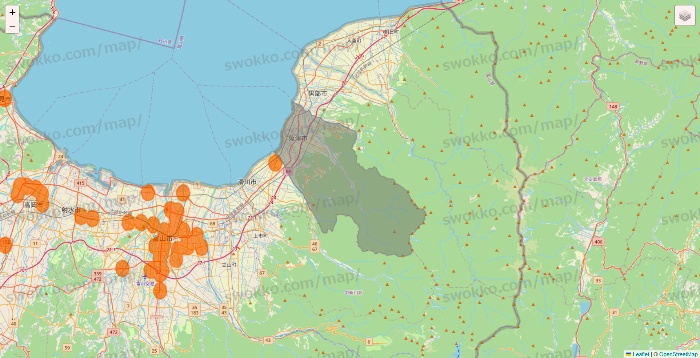 富山県の7NOW（セブンナウ）のエリア地図