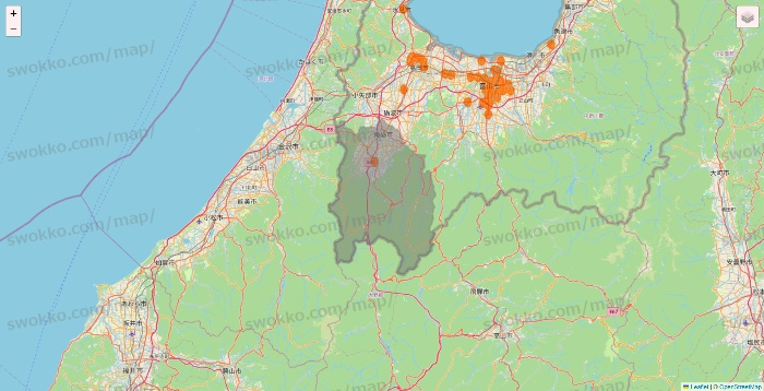 富山県の7NOW（セブンナウ）のエリア地図