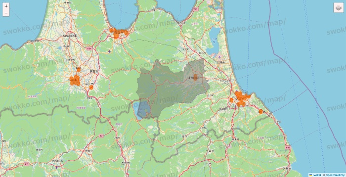 青森県の7NOW（セブンナウ）のエリア地図