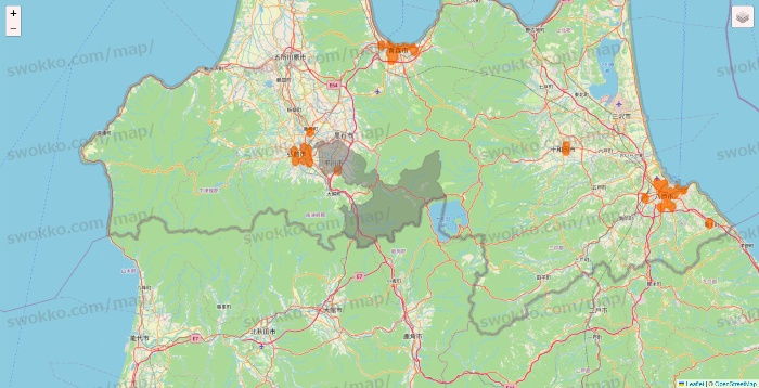 青森県の7NOW（セブンナウ）のエリア地図