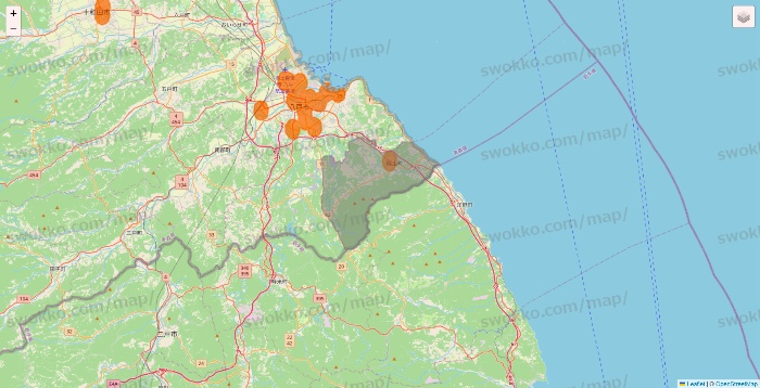 青森県の7NOW（セブンナウ）のエリア地図