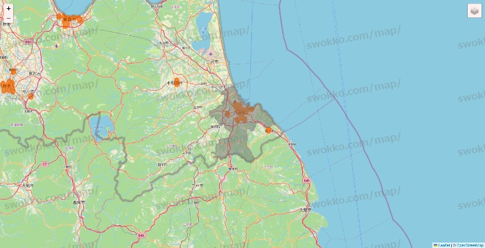 青森県の7NOW（セブンナウ）のエリア地図