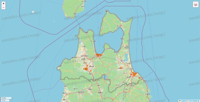 青森県の7NOW（セブンナウ）のエリア地図