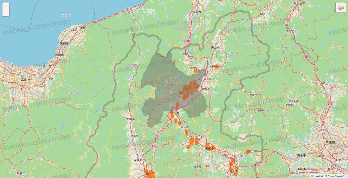 長野県の7NOW（セブンナウ）のエリア地図