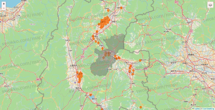 長野県の7NOW（セブンナウ）のエリア地図