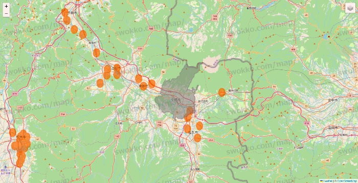 長野県の7NOW（セブンナウ）のエリア地図